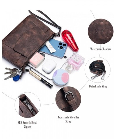 Small Crossbody Bags for Women,Leather Wristlet Clutch Mini Cell Phone Crossbody Wallet Purses with Card Slots A-coffee $12.6...