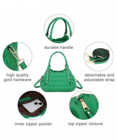 Purses for Women, Bow Quilted Handbags Purse, Vintage Faux Leather Crossbody Bags for Women w/Chain Strap, H1048 Green D $26....