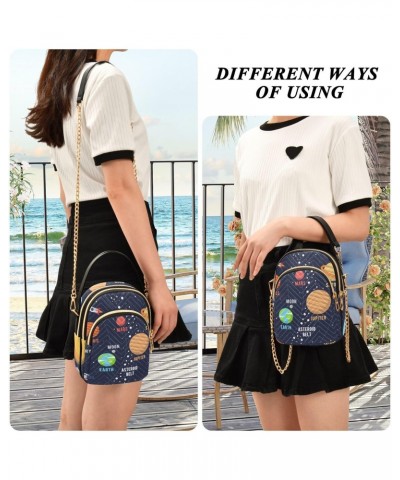 Cell Phone Purse Solar System Science Crossbody Handbag Durable Shoulder Bag Sturdy Travel Pouch Compact Chic Bag for Women D...