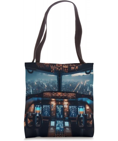 Plane Cockpit Flight Instruments Aircraft Pilot Aviation Tote Bag $12.31 Totes