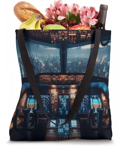 Plane Cockpit Flight Instruments Aircraft Pilot Aviation Tote Bag $12.31 Totes