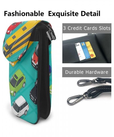 Car Icons Crossbody Wallet Phone Bag for Women Mini Shoulder Bag Cell Phone Purse $13.93 Crossbody Bags