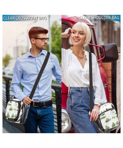 Clear Crossbody Bag Frog Life Stadiums Approved Clear Messenger Shoulder Bag with Adjustable Strap for Work, Travel, Concerts...