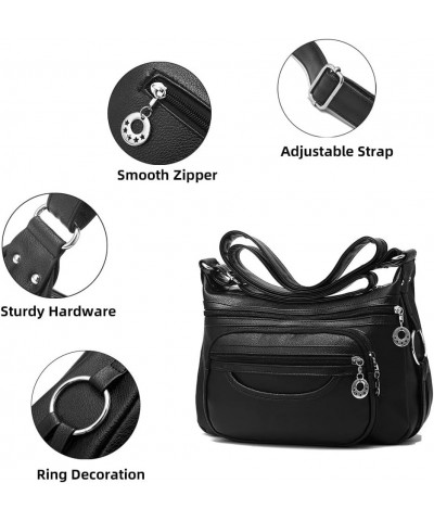 Women's Crossbody Purse Daily Shoulder Handbag Work Bag Roomy Travel Purse Multi-Pocket Tote Bag with Adjustable Strap Coffee...