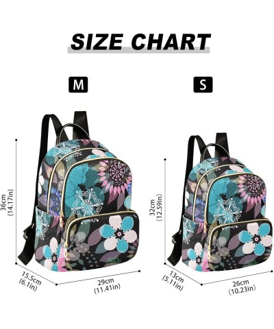 Abstract Colorful Floral Butterfly Mini Backpack Purse for Women Travel Bag Fashion Daypack Back Pack Shoulder Bag Multicolor...