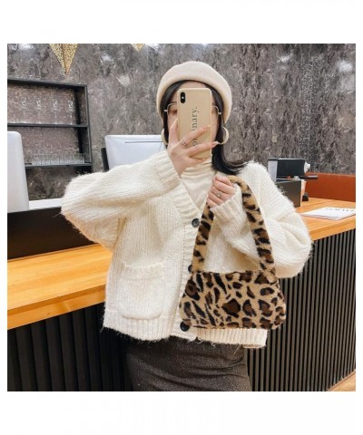 Wild Ladies Bag Portable Bag Furry Messenger Underarm Bag Shoulder Fashion Bag Shoulder Bag Men D $8.39 Shoulder Bags