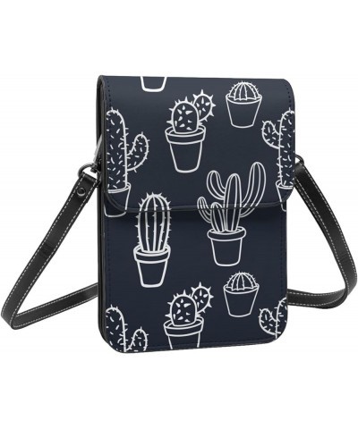 Womens Crossbody Bags Halloween Pumpkin Cat Print Phone Bag Wallet Purses Adjustable Strap Cactus Pattern (8) $14.07 Crossbod...