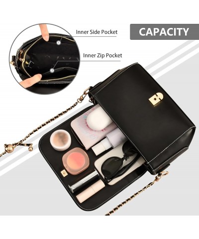 Crossbody Bags for Women Trendy Women's Black Shoulder Bag Small PU Leather Flap Cross Body Bag Handbags Pattern16 $17.62 Cro...