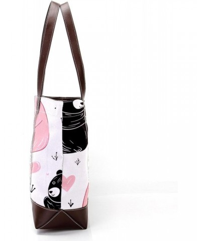 Large Tote Bags for Women, Handbag with Zipper Shoulder Bag, cartoon animals bear $27.34 Totes