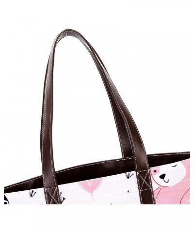 Large Tote Bags for Women, Handbag with Zipper Shoulder Bag, cartoon animals bear $27.34 Totes