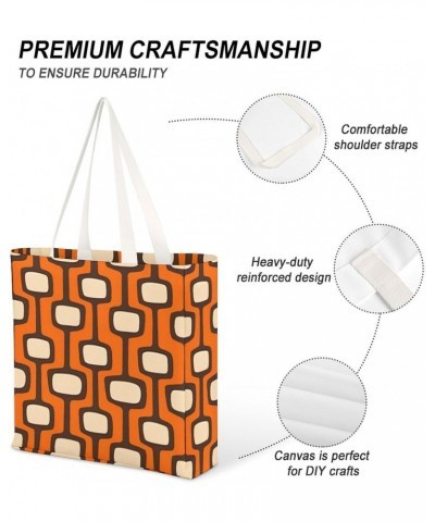 Mid Century Modern Atomic Pattern CanvasTote Bag for Women Girl Canvas Shoulder Handbags Cute Large Purse $10.40 Totes