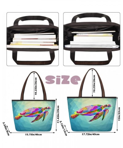 Sea Ocean Turtle Summer(30) Large Tote Bag For Women Shoulder Handbags with Zippper Top Handle Satchel Bags for Shopping Trav...