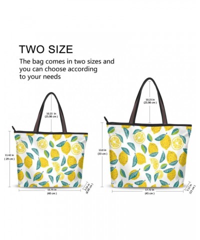 Women Tote Bags Yellow Lemon Top Handle Satchel Handbags Shoulder Bag for Shopping 20855557 $8.61 Totes