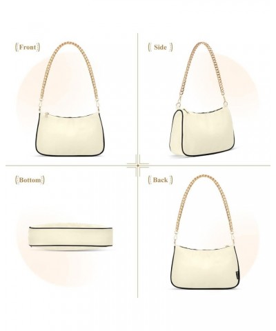 Orange Small Shoulder Bags for Women Chain Purses Shoulder Bag Cornsilk $15.89 Handbags