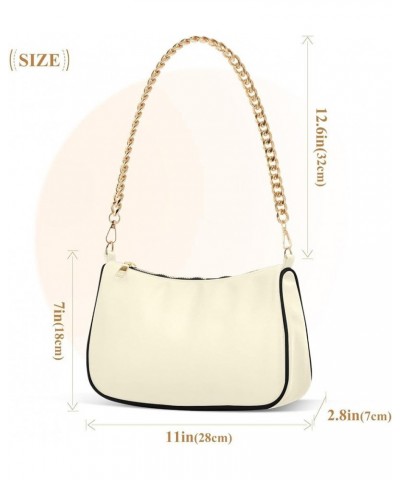 Orange Small Shoulder Bags for Women Chain Purses Shoulder Bag Cornsilk $15.89 Handbags