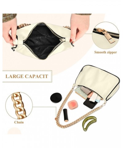 Orange Small Shoulder Bags for Women Chain Purses Shoulder Bag Cornsilk $15.89 Handbags