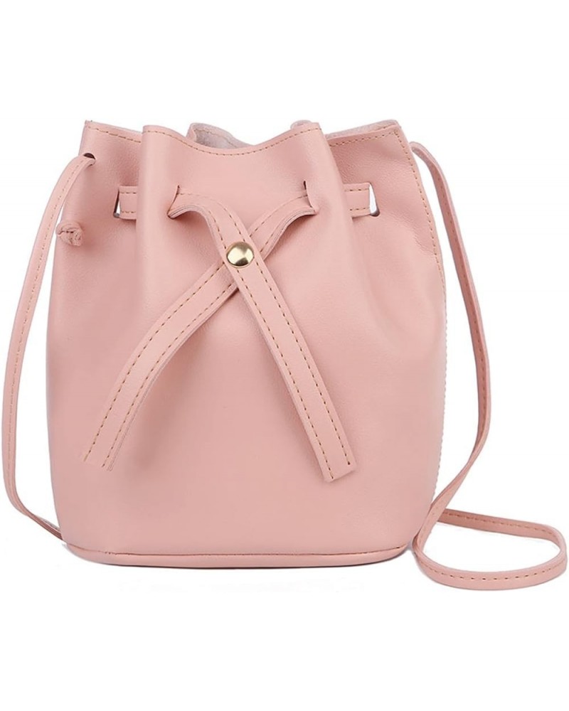 Women's Bags Trendy Fashion Drawstring Lady Bag Border Casual Handbag Crossbody Shoulder Small Men Shoulder Bags Pink $4.75 T...