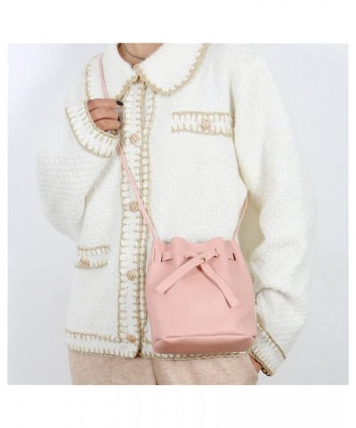 Women's Bags Trendy Fashion Drawstring Lady Bag Border Casual Handbag Crossbody Shoulder Small Men Shoulder Bags Pink $4.75 T...