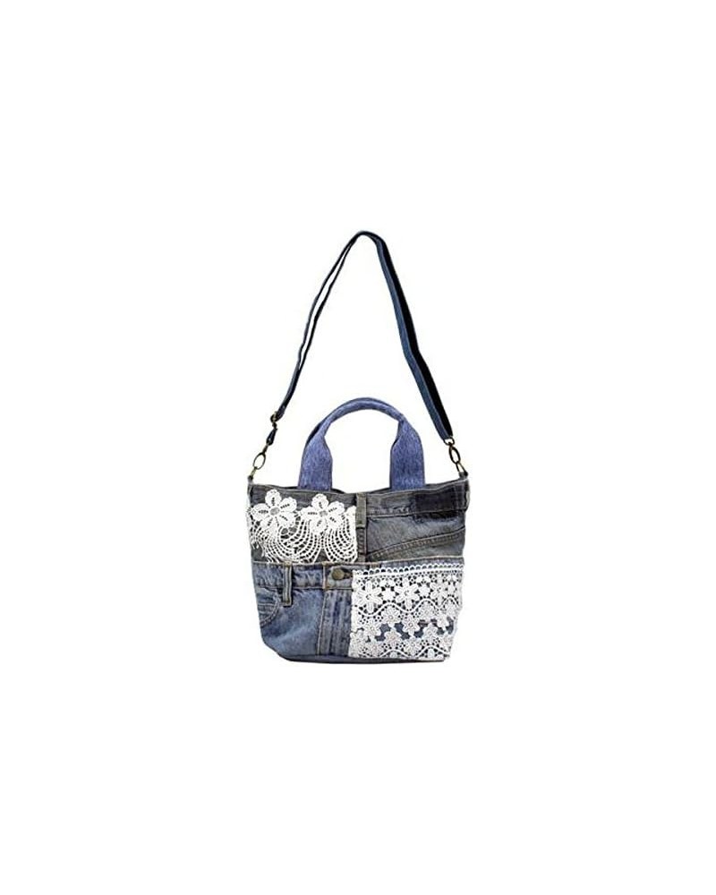 Momentum Women's Denim Lace Shoulder Bag Denim $22.08 Shoulder Bags