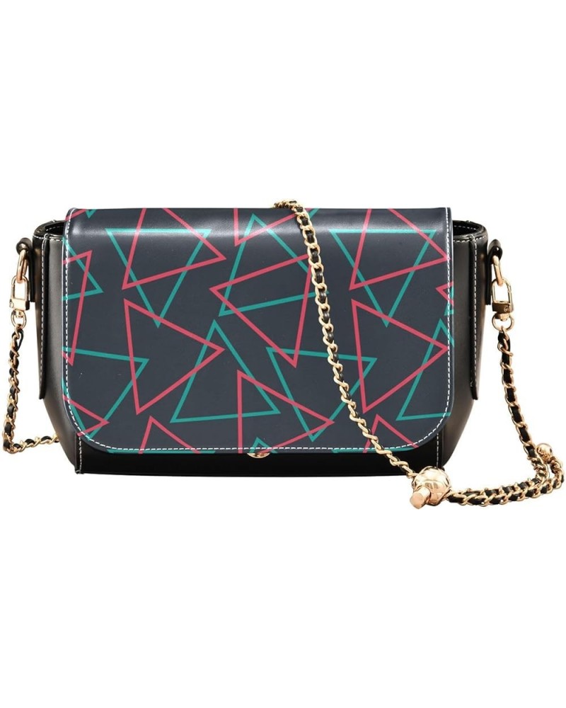 Vintage Abstract Geometric Women's Crossbody Handbags, PU Leather Flap Crossbody Bags, Women's Shoulder Handbag Purse Style20...