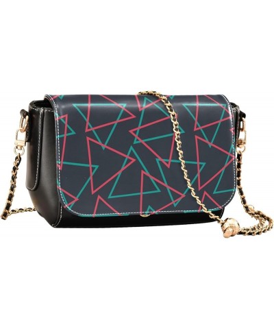 Vintage Abstract Geometric Women's Crossbody Handbags, PU Leather Flap Crossbody Bags, Women's Shoulder Handbag Purse Style20...