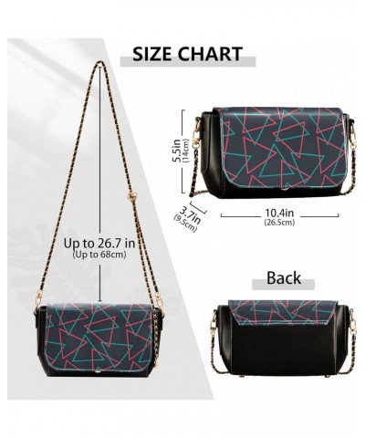 Vintage Abstract Geometric Women's Crossbody Handbags, PU Leather Flap Crossbody Bags, Women's Shoulder Handbag Purse Style20...