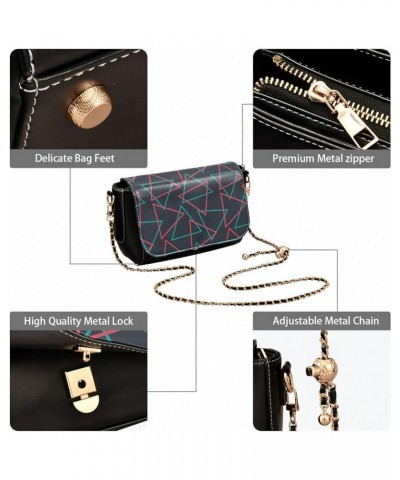 Vintage Abstract Geometric Women's Crossbody Handbags, PU Leather Flap Crossbody Bags, Women's Shoulder Handbag Purse Style20...