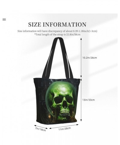 Horror Zipper Casual Tote Bag For Women - Large Capacity Shoulder Bag For Work Or Travel Black3 $12.58 Shoulder Bags