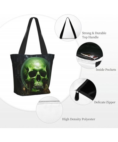 Horror Zipper Casual Tote Bag For Women - Large Capacity Shoulder Bag For Work Or Travel Black3 $12.58 Shoulder Bags