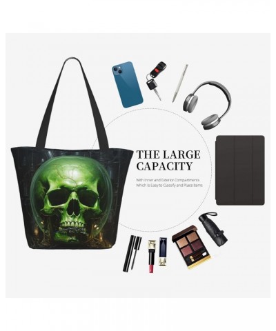 Horror Zipper Casual Tote Bag For Women - Large Capacity Shoulder Bag For Work Or Travel Black3 $12.58 Shoulder Bags