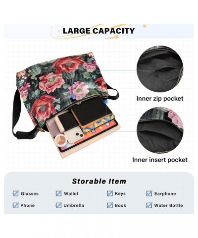 Cactus Flowers Floral Crossbody Bag for Women Men with Adjustable Strap PU Leather Shoulder Hobo Purse Bag 20849405 $13.53 Sh...