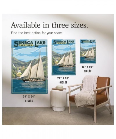 24x36 Inch Giclee Print, Seneca Lake, New York, Schooner Sailboat on Lake $22.00 Totes