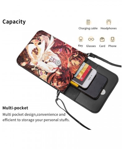 Anime Kenshin Rurouni Cell Phone Purse Women Pu Crossbody Bag Small Crossbody Wallet Purse Shoulder Bag $18.36 Crossbody Bags