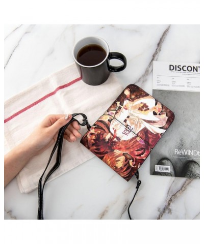 Anime Kenshin Rurouni Cell Phone Purse Women Pu Crossbody Bag Small Crossbody Wallet Purse Shoulder Bag $18.36 Crossbody Bags