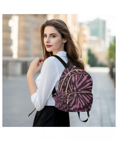 Daisy and Fur Pattern Small Fashion Backpack Quilted Backpack Purse for Women Pink Black Tie Dye Small $22.22 Backpacks