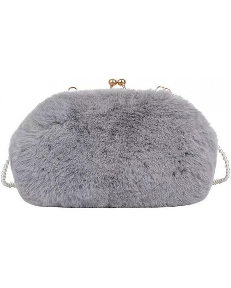 Women Faux Fur Purse Furry Clutch Fuzzy Bag Crossbody Evening Bag Handbag Fluffy Plush Sherpa Hand Bags Small Purses (brown) ...