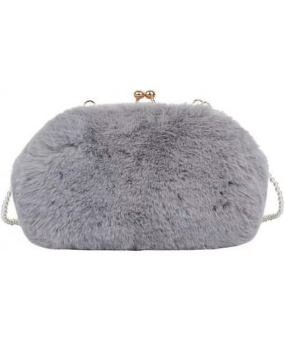 Women Faux Fur Purse Furry Clutch Fuzzy Bag Crossbody Evening Bag Handbag Fluffy Plush Sherpa Hand Bags Small Purses (brown) ...