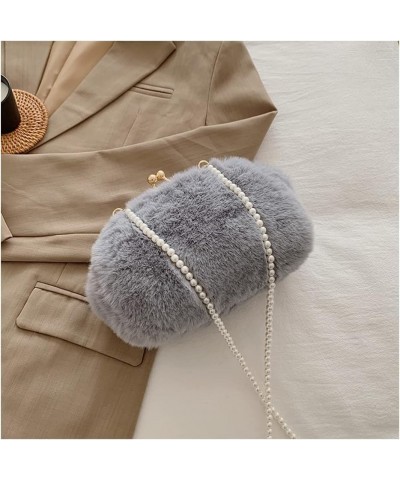 Women Faux Fur Purse Furry Clutch Fuzzy Bag Crossbody Evening Bag Handbag Fluffy Plush Sherpa Hand Bags Small Purses (brown) ...