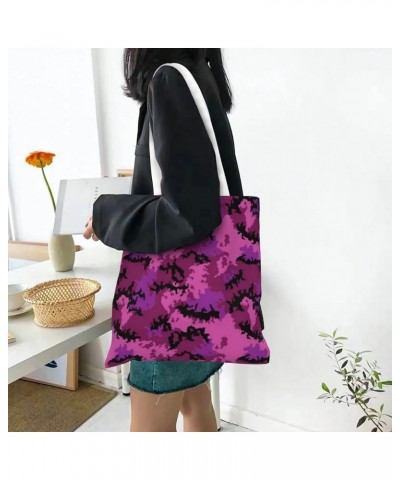 Halloween Bats Single Shoulder Fashion Canvas Tote Shopping Bags Handbags For Men And Women Halloween Bats18 $11.13 Totes