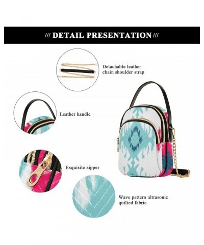 Red Blue Ikat Small Crossbody Bags for Women Cell Phone Shoulder Purse Handbags Wallet 21215189 $15.67 Crossbody Bags