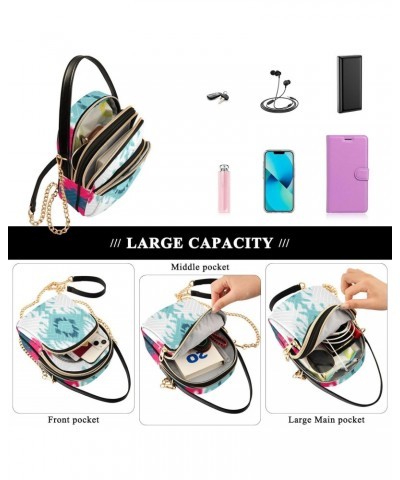 Red Blue Ikat Small Crossbody Bags for Women Cell Phone Shoulder Purse Handbags Wallet 21215189 $15.67 Crossbody Bags