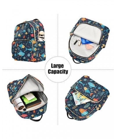 Cute Fish Backpack for Women Fashion Shoulder Bags Small Casual Daypack Travel Bag S 202a3374 M(11.4"x6.1"x14.17") 202a3374 $...