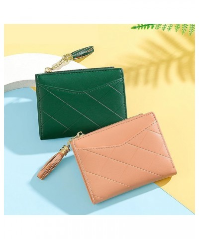 Small Wallets for Women Girls Bifold Slim Coin Purse Zipper ID Card Holder (Blue) Green $10.25 Wallets