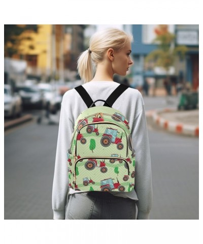 Women Backpack Red Truck Green Tree Anti-Theft Travel Backpack with Luggage Belt Lightweight Handbag Lady Purse Roomy Double ...