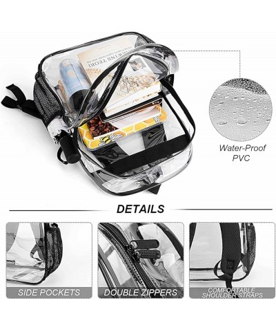 Fashion Clear Backpack Stadium Approved Bag Transparent See Through Bookbag Purse for Women and Ladies (Compatible with Fall ...