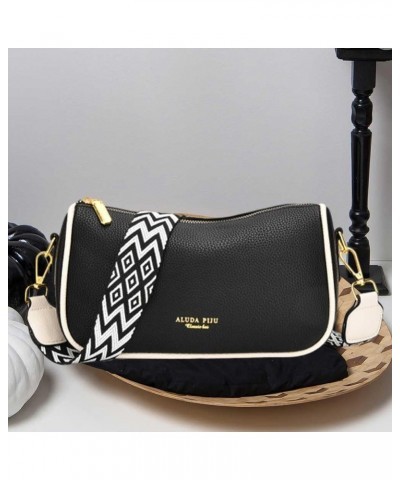 Women Leather Shoulder Bag Guitar Straps Trendy Cluth Handbag Girl Stylish Purse Multicolor $9.97 Shoulder Bags