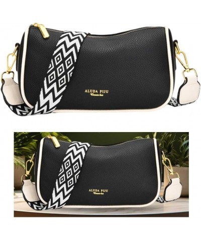 Women Leather Shoulder Bag Guitar Straps Trendy Cluth Handbag Girl Stylish Purse Multicolor $9.97 Shoulder Bags