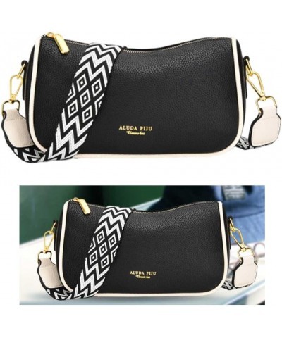 Women Leather Shoulder Bag Guitar Straps Trendy Cluth Handbag Girl Stylish Purse Multicolor $9.97 Shoulder Bags