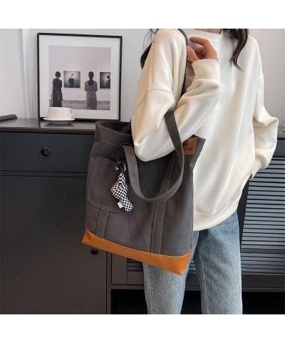 Cute Canvas Tote Bag for Women Large Work Tote Bag Aesthetic Designer Tote Bags for Women Plain Everything Tote Bag Black $12...