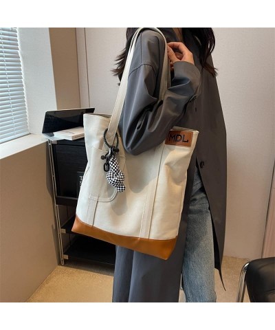 Cute Canvas Tote Bag for Women Large Work Tote Bag Aesthetic Designer Tote Bags for Women Plain Everything Tote Bag Black $12...